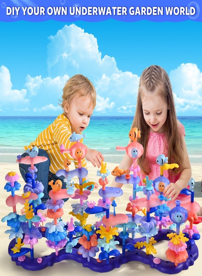Doloowee 156Pcs Flower Garden Building Toys for Girls 3 4 5 6 7 8Year Old, Upgrade DIY Marine Coral Stacking Toys, STEM Preschool Educational Toddler Toys - Image 5